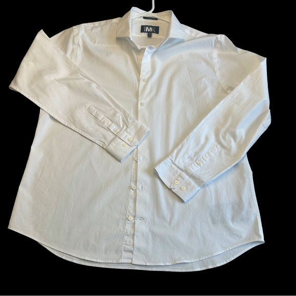 Expressmen 1MX Men's Classic White Dress Shirt. size XL - Picture 4 of 13